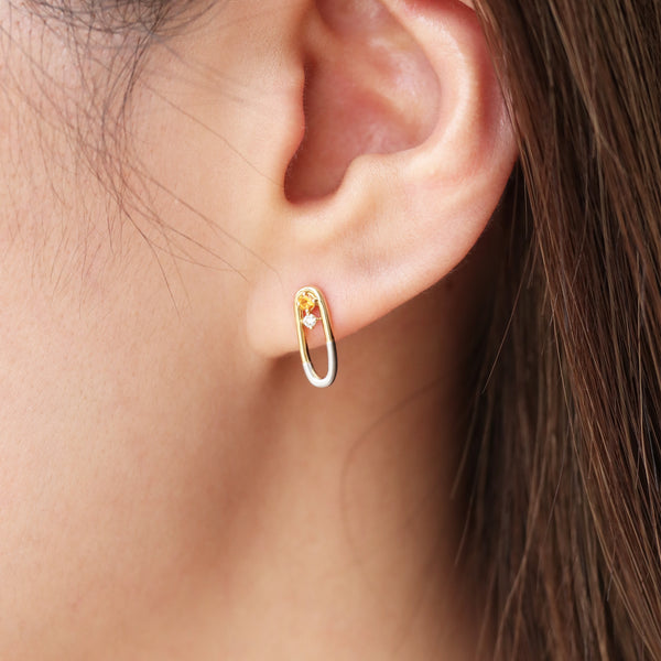 soir/ソワール K18YG/PT コンビカラーピアス(PRT110)