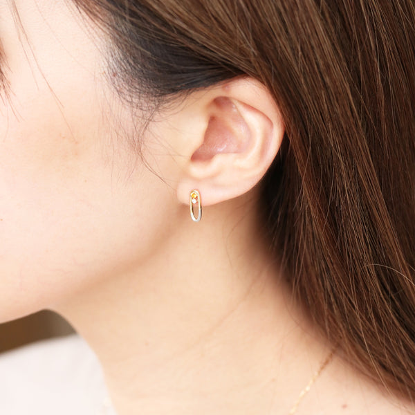 soir/ソワール K18YG/PT コンビカラーピアス(PRT110)