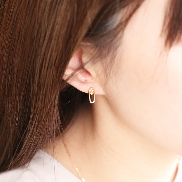 soir/ソワール K18YG/PT コンビカラーピアス(PRT110)