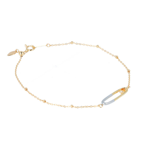 soir/ソワール K18YG/PT コンビカラーブレスレット(PRT111)