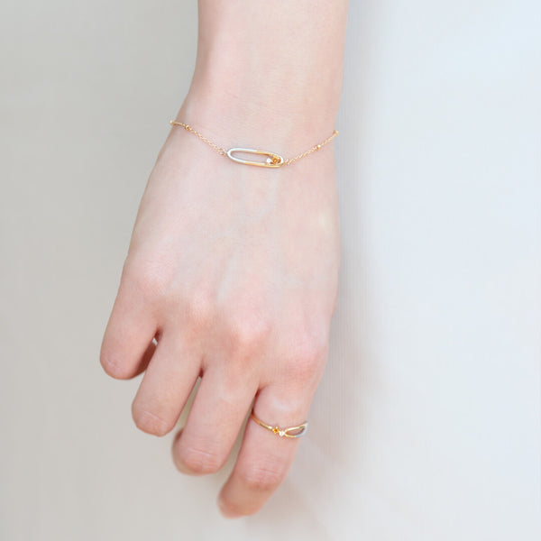 soir/ソワール K18YG/PT コンビカラーブレスレット(PRT111)