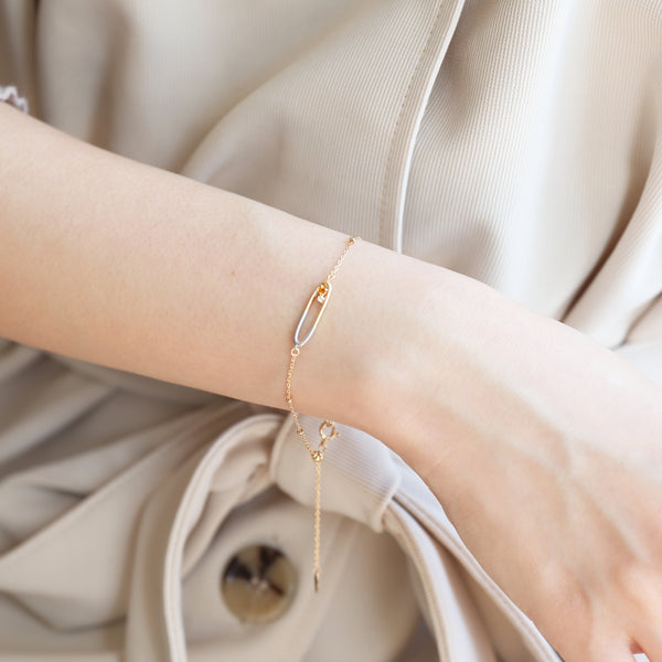 soir/ソワール K18YG/PT コンビカラーブレスレット(PRT111)