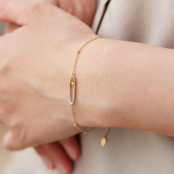 soir/ソワール K18YG/PT コンビカラーブレスレット(PRT111)