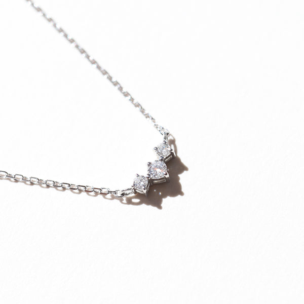 jour/ジュール　PT950/PT850 ダイヤモンド３石ネックレス(PRT121)