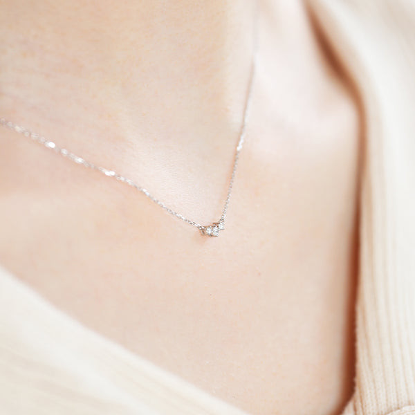 jour/ジュール　PT950/PT850 ダイヤモンド３石ネックレス(PRT121)