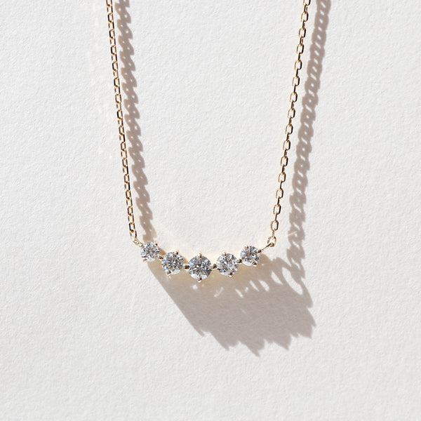 jour/ジュール　K10YG ダイヤモンド5石ネックレス(PRT122)