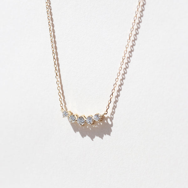jour/ジュール　K10YG ダイヤモンド5石ネックレス(PRT122)
