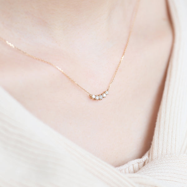jour/ジュール　K10YG ダイヤモンド5石ネックレス(PRT122)