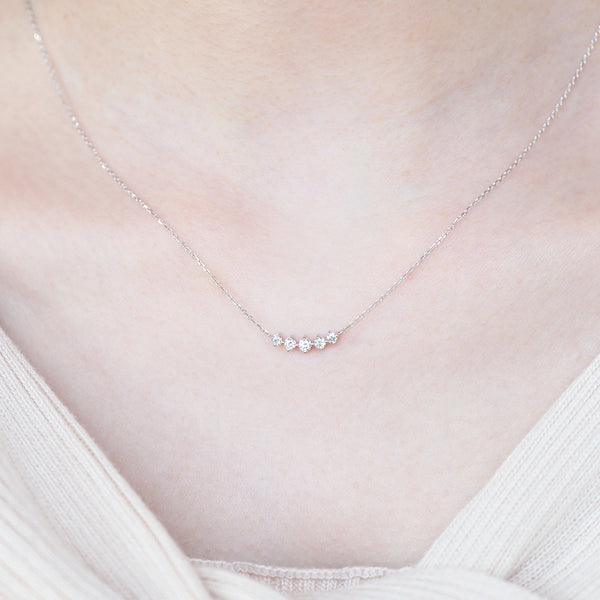 jour/ジュール　PT950/PT850 ダイヤモンド5石ネックレス(PRT122)