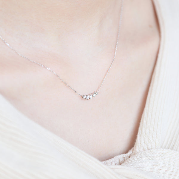 jour/ジュール　PT950/PT850 ダイヤモンド5石ネックレス(PRT122)