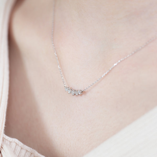 jour/ジュール　PT950/PT850 ダイヤモンド5石ネックレス(PRT122)