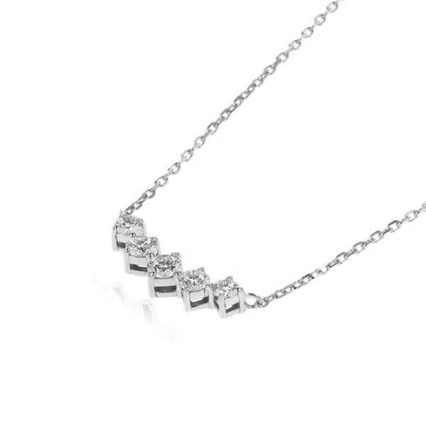 jour/ジュール　PT950/PT850 ダイヤモンド5石ネックレス(PRT122)