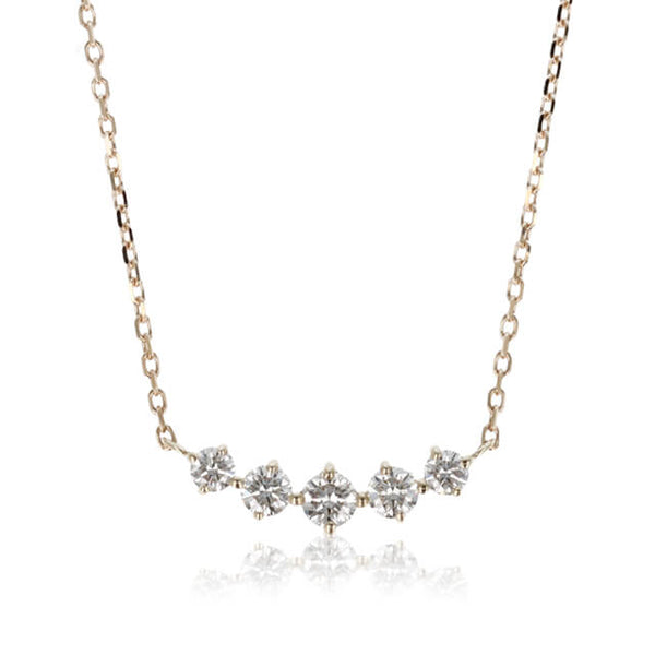 jour/ジュール　K10YG ダイヤモンド5石ネックレス(PRT122)