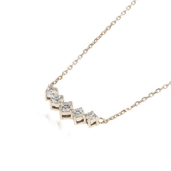jour/ジュール　K10YG ダイヤモンド5石ネックレス(PRT122)