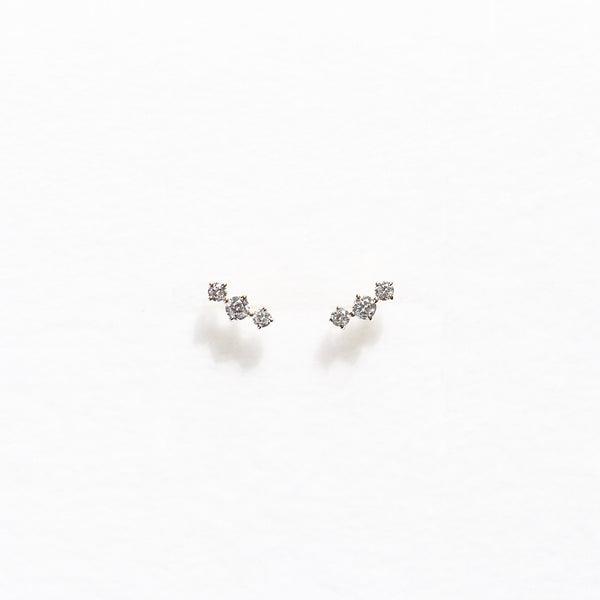 jour/ジュール　K10YG ダイヤモンド3石ピアス(PRT123)