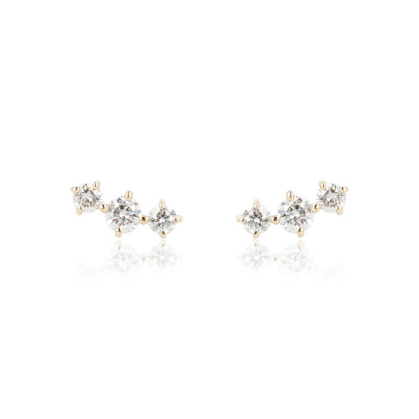 jour/ジュール　K10YG ダイヤモンド3石ピアス(PRT123)