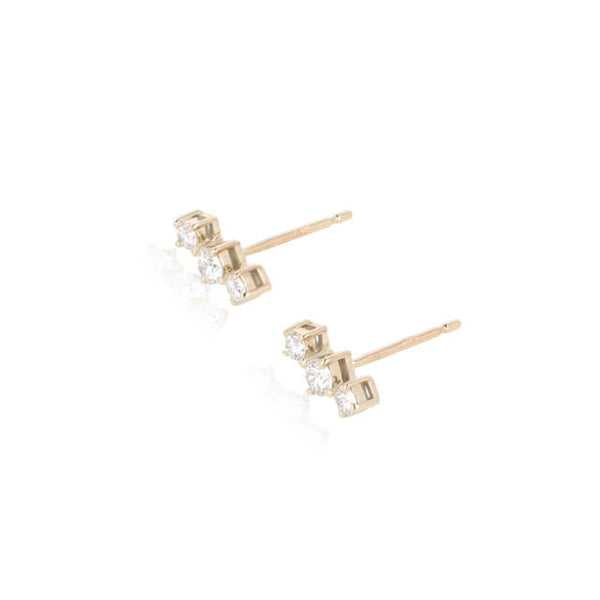 jour/ジュール　K10YG ダイヤモンド3石ピアス(PRT123)