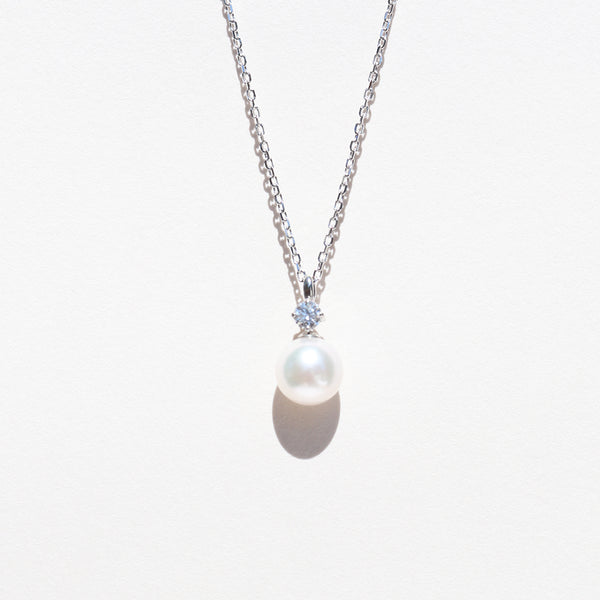 jour/ジュール　PT950/PT850 ダイヤモンドアコヤパールネックレス(PRT126)