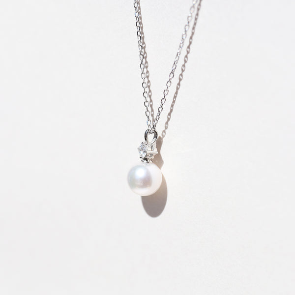 jour/ジュール　PT950/PT850 ダイヤモンドアコヤパールネックレス(PRT126)