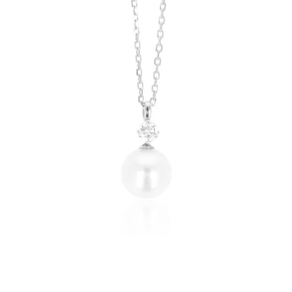 jour/ジュール　PT950/PT850 ダイヤモンドアコヤパールネックレス(PRT126)