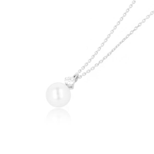 jour/ジュール　PT950/PT850 ダイヤモンドアコヤパールネックレス(PRT126)