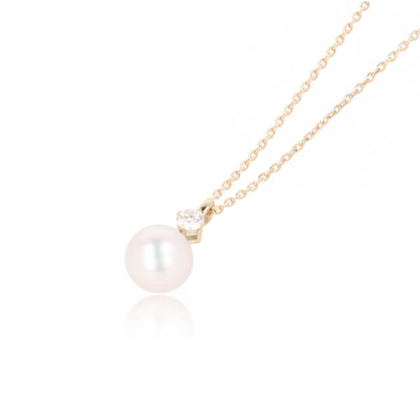 jour/ジュール　K10YG ダイヤモンドアコヤパールネックレス(PRT126)