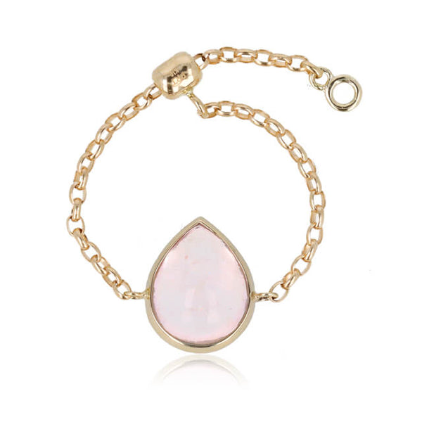 jour/ジュール K10YGモルガナイトチェーンリング(PRT120-1)