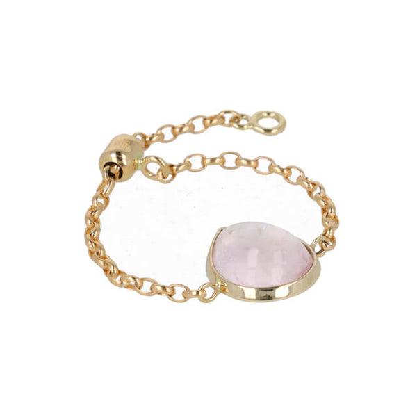 jour/ジュール K10YGモルガナイトチェーンリング(PRT120-1)