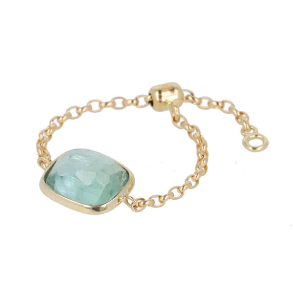 jour/ジュール K10YGブルートルマリンチェーンリング(PRT120-4)